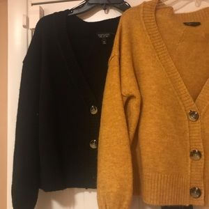 V-Neck Cropped Cardigan